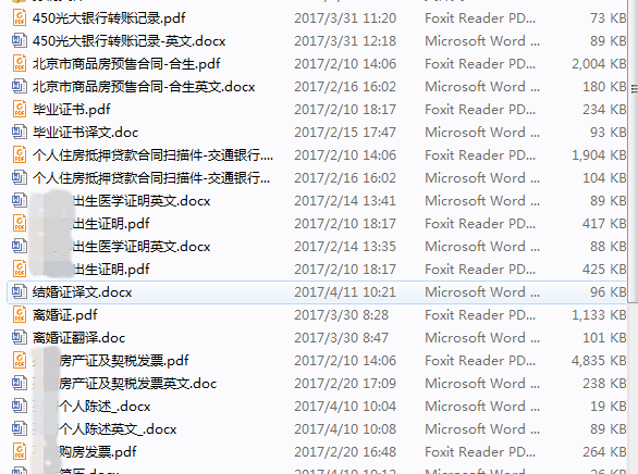 出國材料翻譯